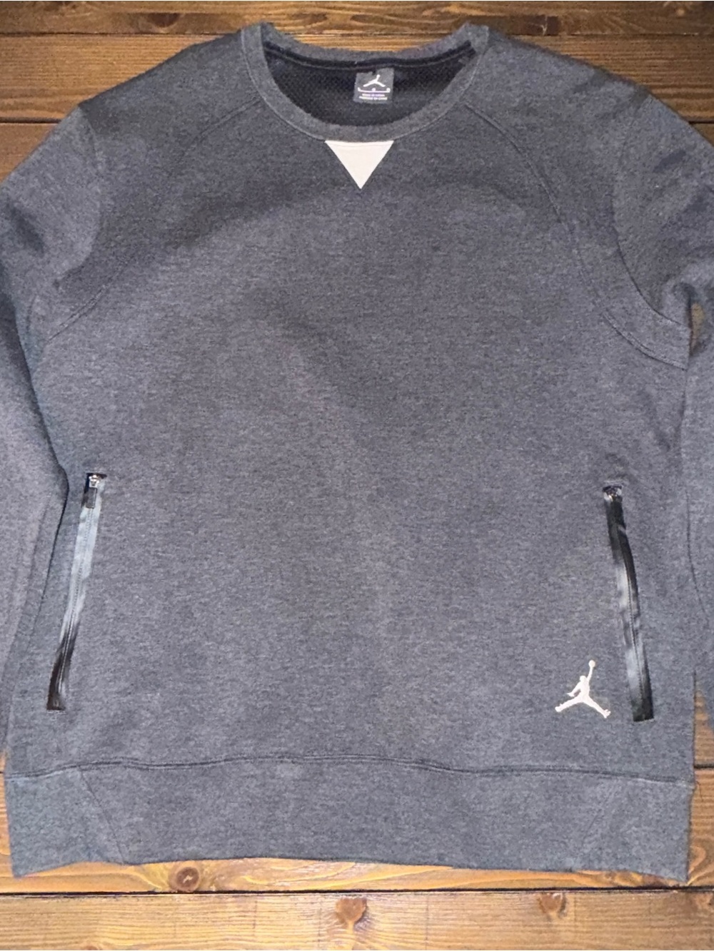 Jordan Men's Crewneck Sweatshirt - Dark Gray with White Jumpman